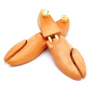 Beech Shoe Tree Shoe Shaper Diplomat Waxed -twin tubes & knob