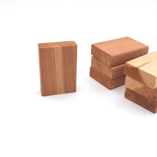 2 cedar wood blocks