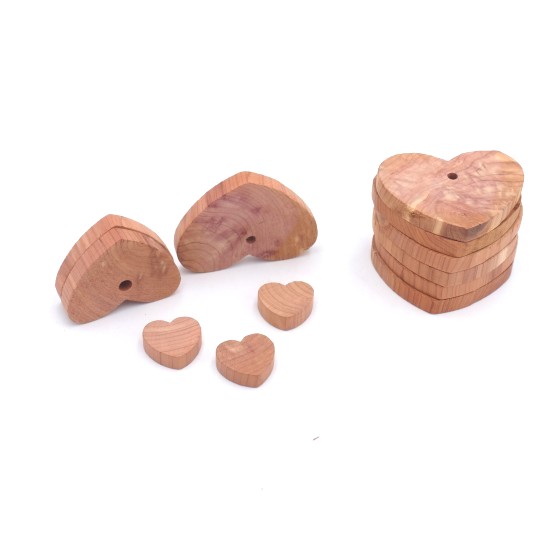 3 cedar wood shapes