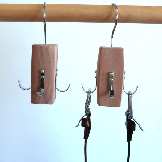 4 cedar wood belt hanger