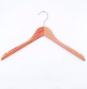 44cm Premium Cedar Curved Top Cloth Hanger Wholesale
