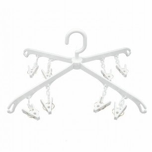 White Portable Plastic Hanger Wholesale Foldable Space-saving Thin Plastic Drying Rack Hangers with Clips