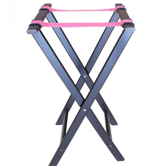wooden luggage rack stand in hotel 2