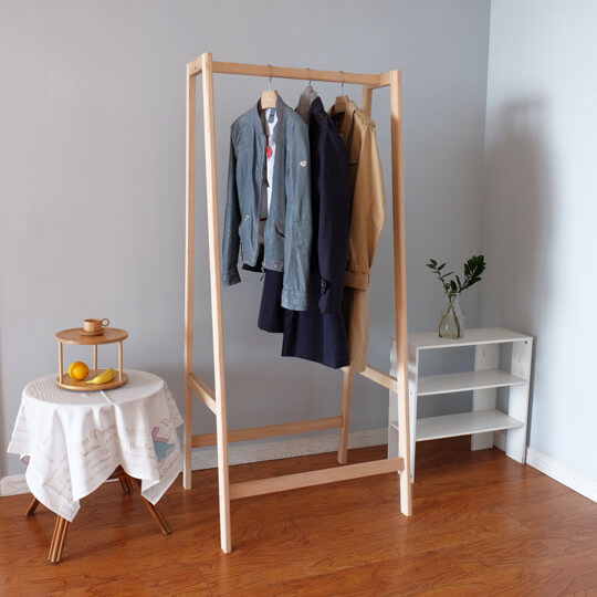 5 wooden coat hanger rack